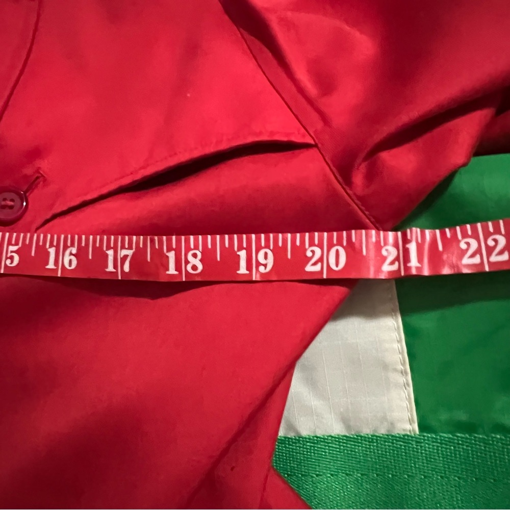 BURBERRYS' VINTAGE AUTHENTIC Red Trench Coat 10L Double Breasted Nova Check EUC - Picture 12 of 12